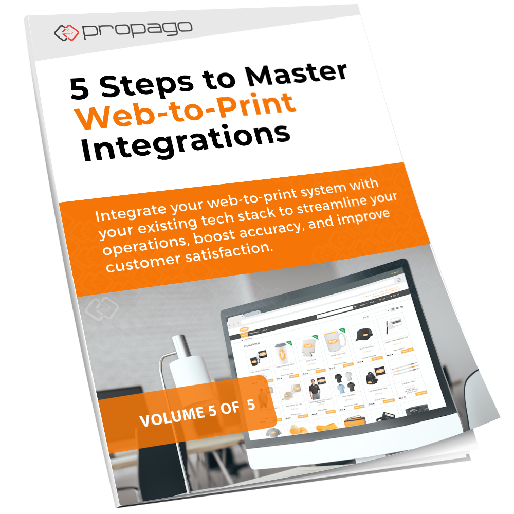 Propago web to print guide on integrations