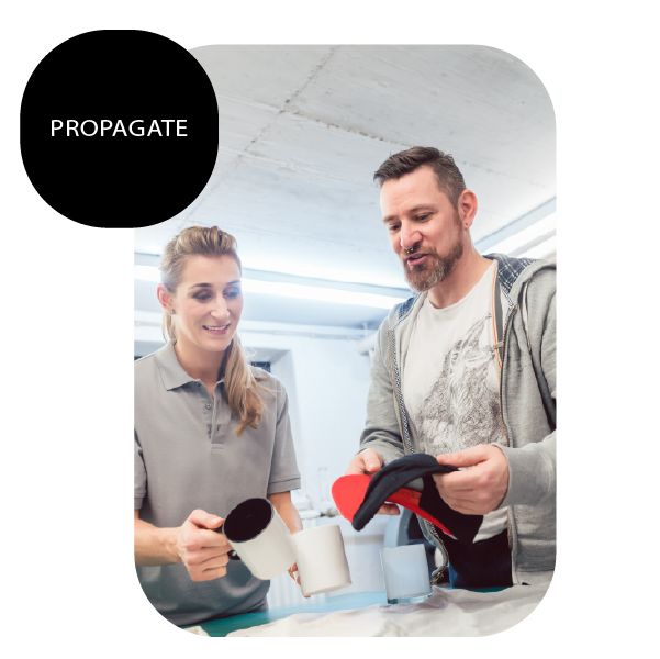 Propago value to commercial printers and marketers